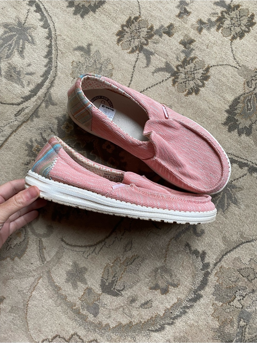 Hey Dude Women's Pink Slip-On Sneakers